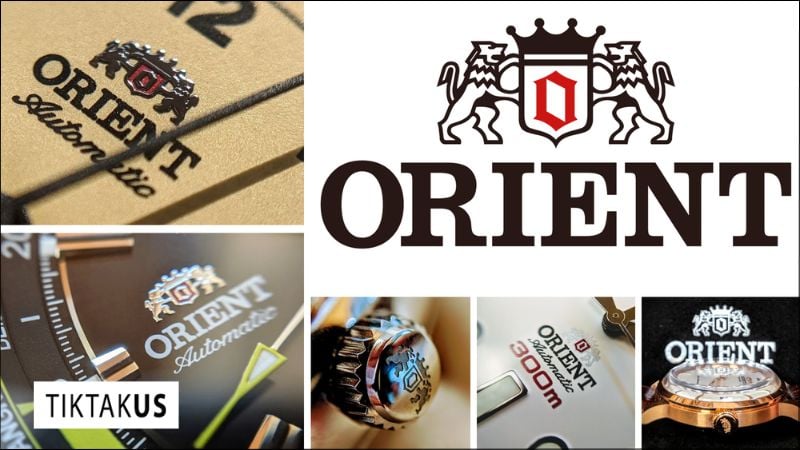 Logo Orient thường có hình ảnh hai chú sư tử đối đầu, đôi khi là sư tử đơn hoặc chỉ chữ 