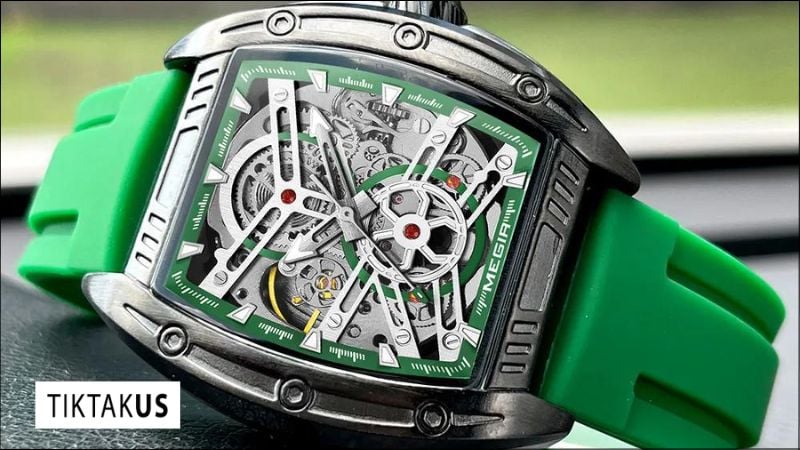 Vỏ đồng hồ Megir chủ yếu được làm từ hợp kim (Alloy)