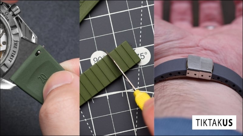 Đối với đồng hồ dây da/dây vải/dây cao su có lỗ