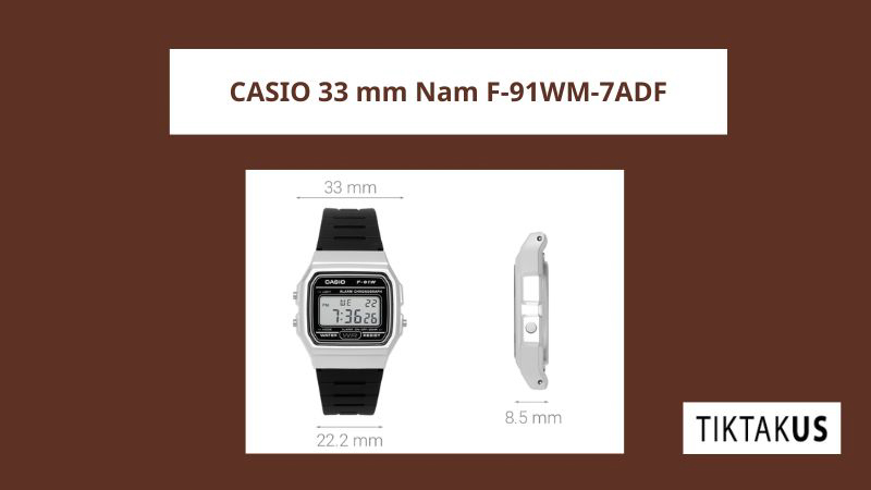 Casio 33 mm Nam F-91WM-7ADF