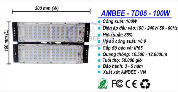 đèn pha led td05 100w