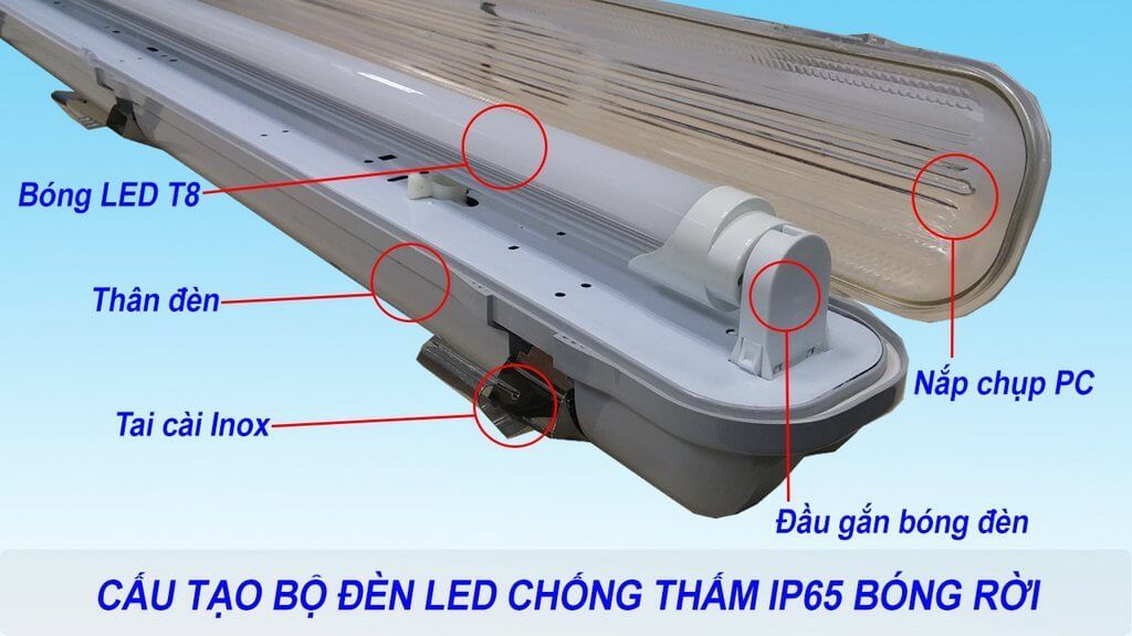 cấu tạo đèn led chống thấm 