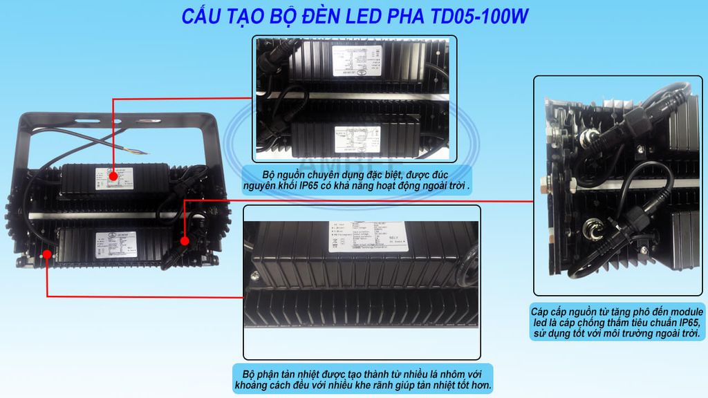 đèn pha led td05 100w