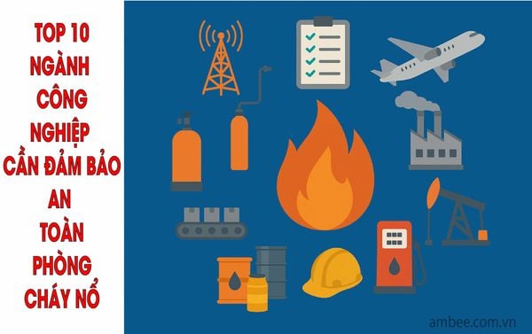 TOP 10 NGÀNH CÔNG NGHIỆP CẦN ĐẢM BẢO AN TOÀN PHÒNG CHÁY NỔ.