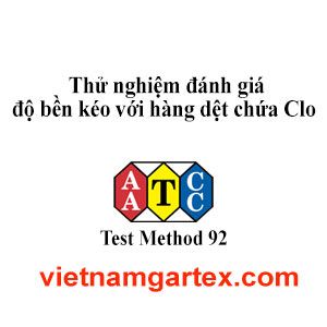 AATCC TM92 Thử nghiệm đánh giá độ bền kéo với Clo