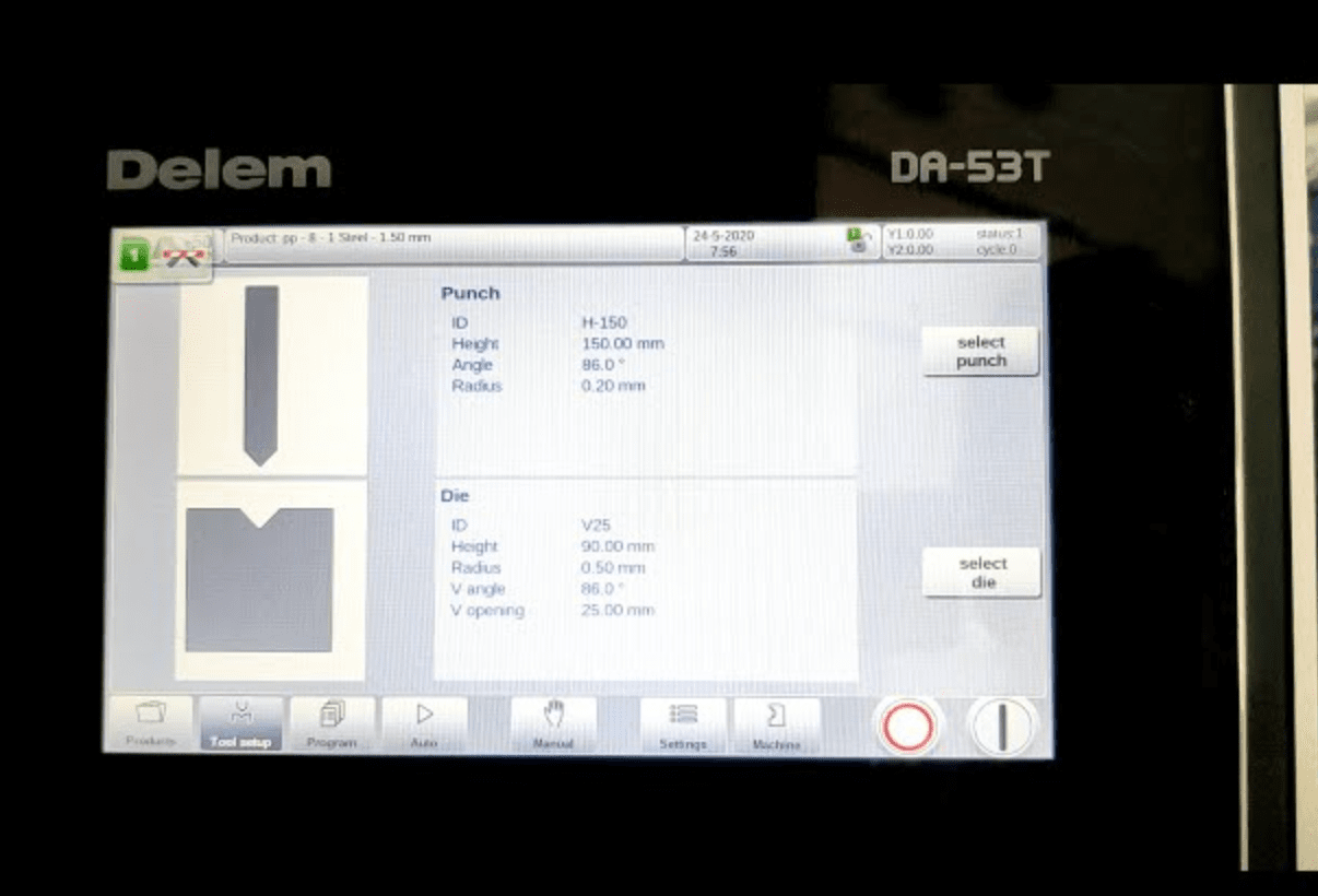 Máy Chấn CNC dùng DELEM DA-53T