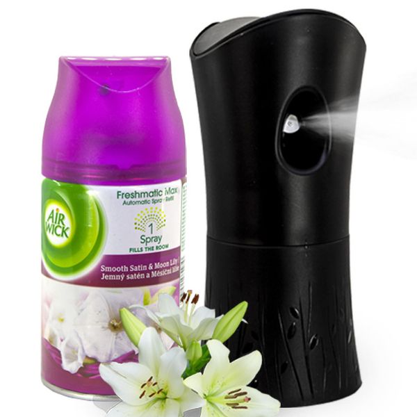 Bộ phun tinh dầu tự động Air Wick Smooth Satin & Moon Lily 250ml QT004879 - hương hoa ly