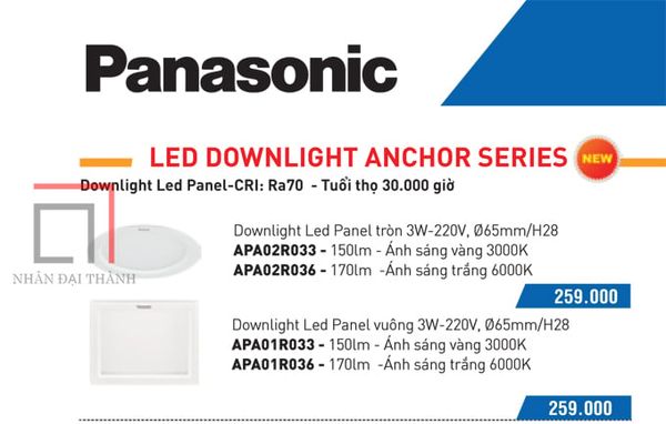 * Catalogue Đèn led downlight anchor Panel
