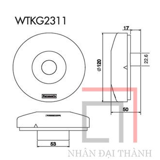 Kích thước của Thiết bị cảm ứng gắn trần Panasonic WTKG2311