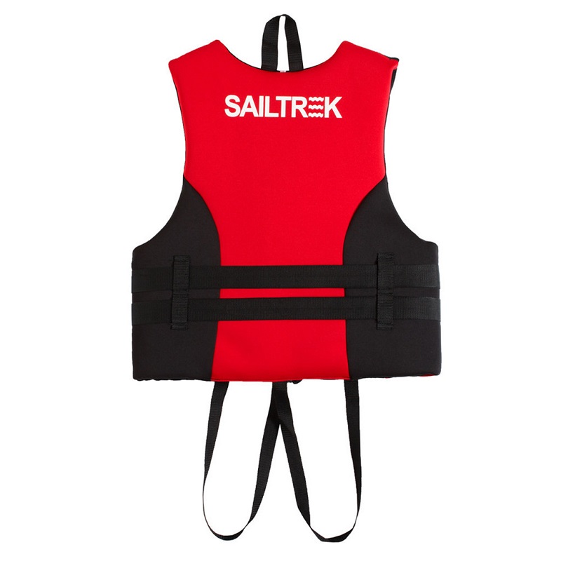 Mặt sau của áo phao bơi người lớn trẻ em Sailtrek I đỏ