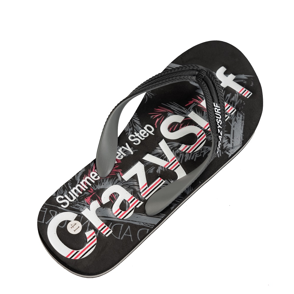 Dép đi biển cho nam mùa hè thoáng khí Crazy Surf CF-6016 Đen