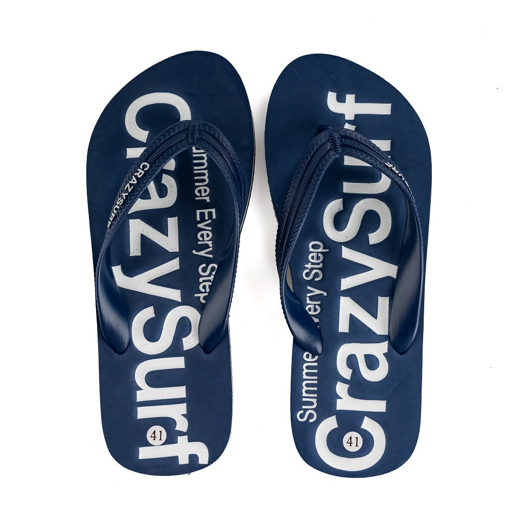 Dép xỏ ngón đi biển nam đế ma sát Crazy Surf CF-6034 Navy