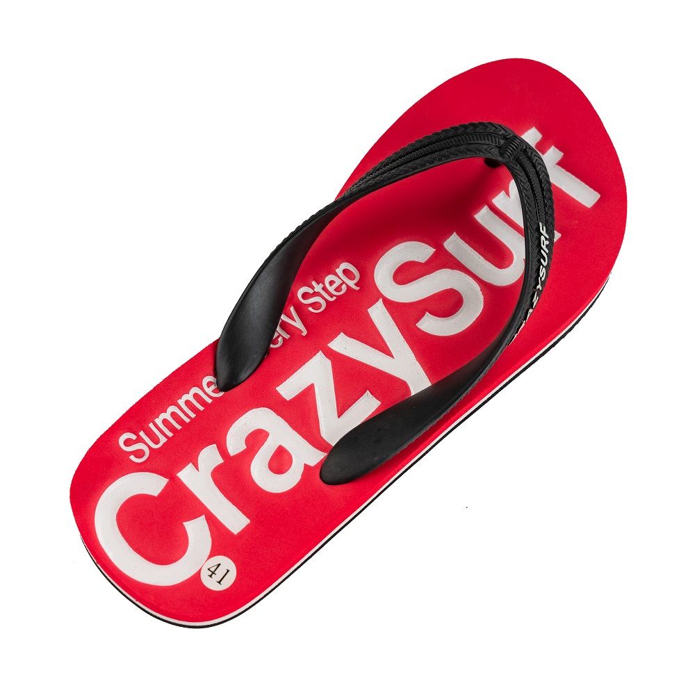 Dép xốp đi biển nam siêu nhẹ Crazy Surf CF-6034 Đỏ