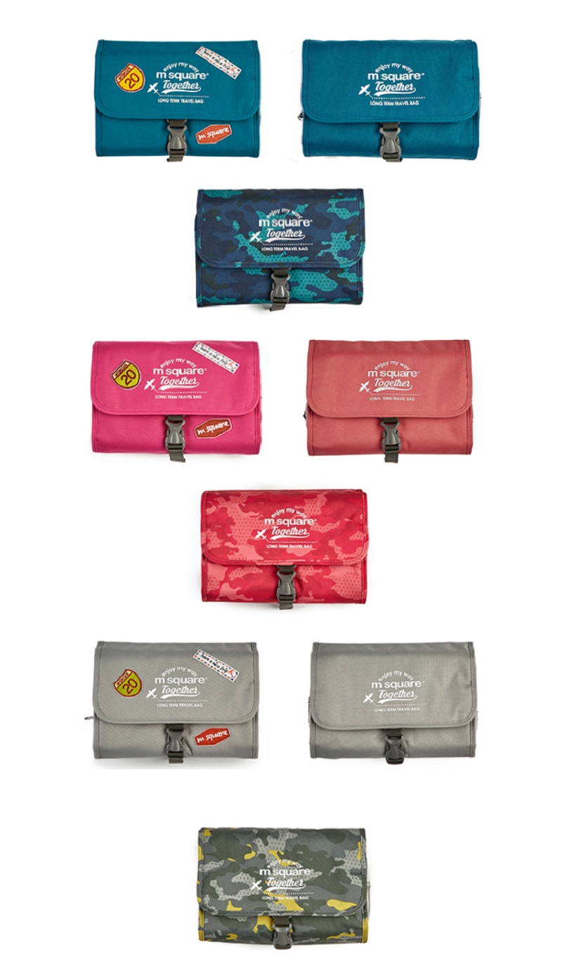 3 màu của túi đựng mỹ phẩm đồ vệ sinh cá nhân Msquare nhiều ngăn Ten Years Series