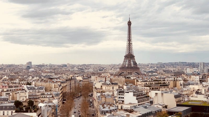 Một góc thủ đô Paris xinh đẹp nhìn từ trên cao