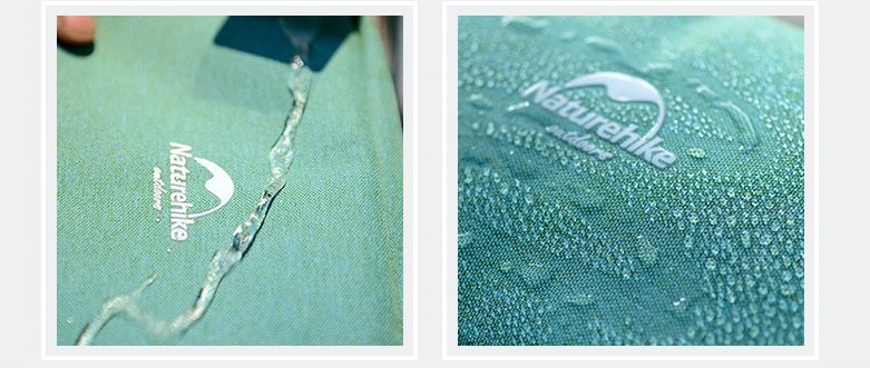 cận cảnh chất liệu vải chống nước túi XSB01 xanh lá