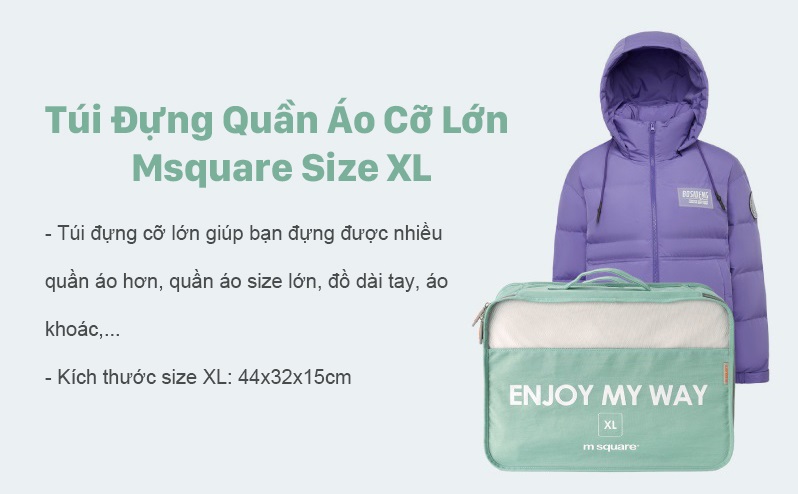 Túi đựng quần áo du lịch cỡ lớn Msquare S2