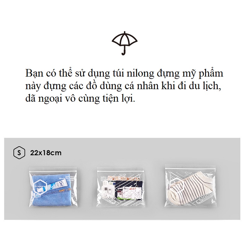 Túi nilon đựng mỹ phẩm