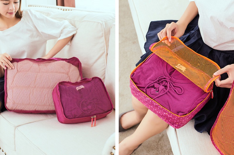 Túi vải đựng quần áo Msquare Business  màu hồng