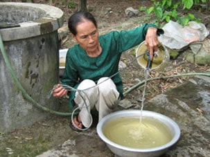 Ô nhiễm nước sinh hoạt - ô nhiễm nước giếng khoan