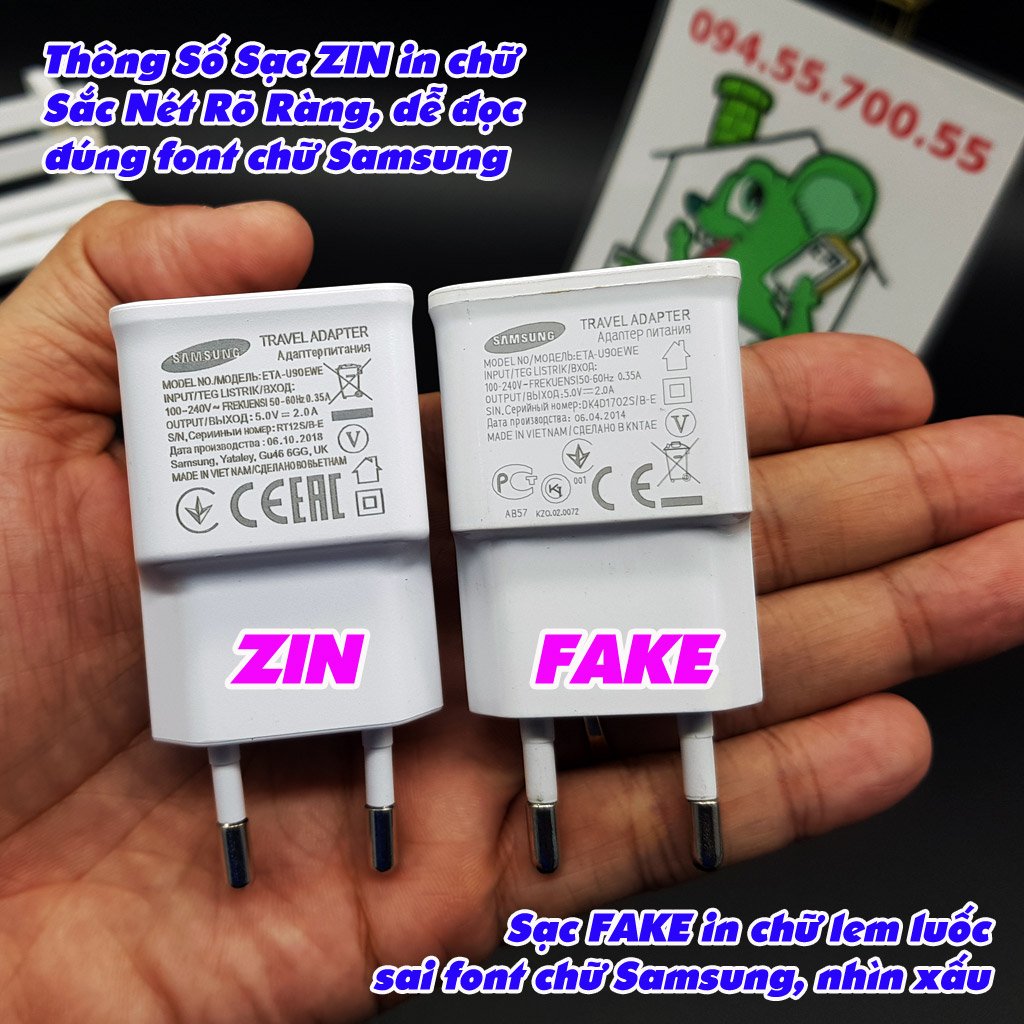 Hướng Dẫn Phân Biệt Nhanh Sạc ZIN-FAKE đơn giản nhất – Shop Tí Chuột