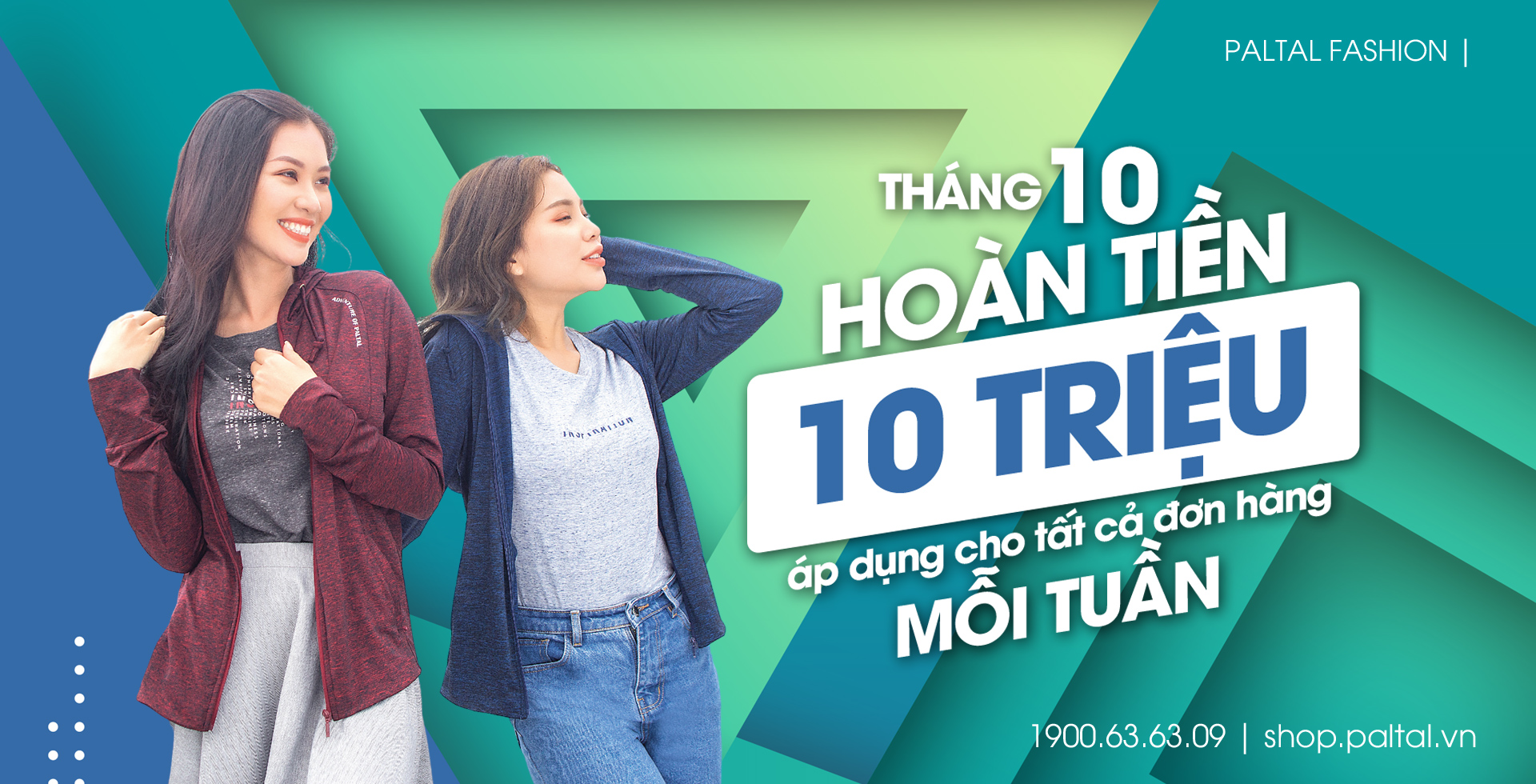 Tháng 10: Hoàn tiền 10 triệu mỗi tuần khi mua áo khoác chống nắng, nội y kháng khuẩn, bộ mặc nhà, váy ngủ cao cấp...