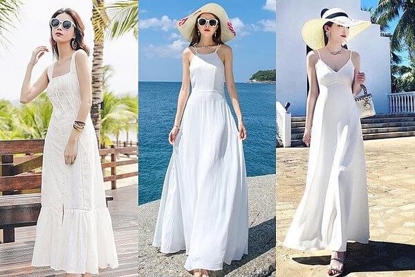 Váy maxi trắng đi biển váy kiểu vintage | Thời trang thiết kế Hity – Hity -  lifestyle your way