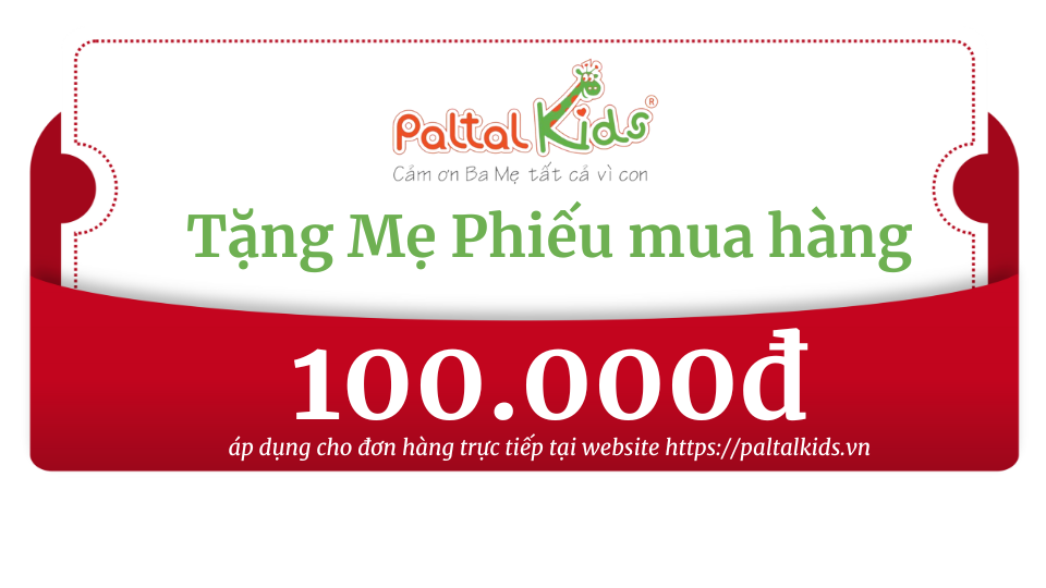 Phiếu mua hàng 100.000 cho PALTAL KIDS