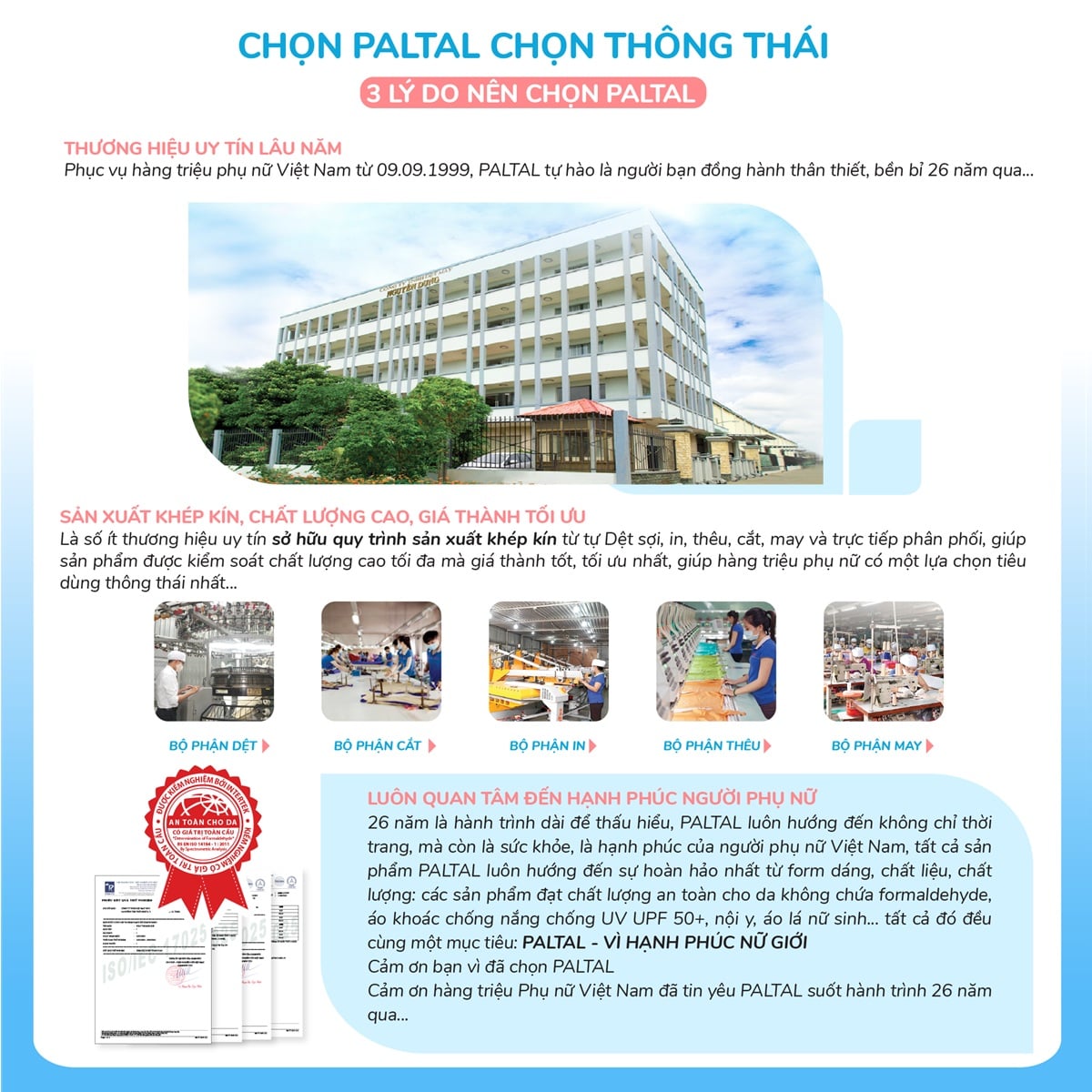 PALTAL - Vì hạnh phúc nữ giới - Thương hiệu thời trang cao cấp - Công ty TNHH Dệt May Nguyên Dung