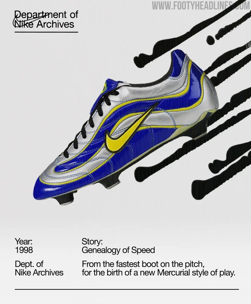 Chặng đường phát triển của giày đá banh Nike Mercurial - 1998