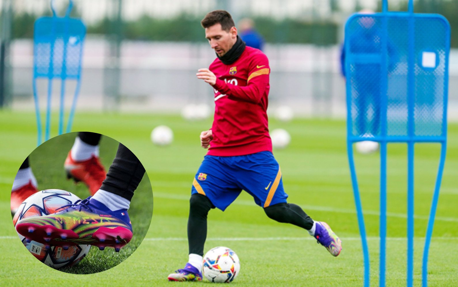 Messi mang giày đá bóng adidas Nemeziz Precision to Blur