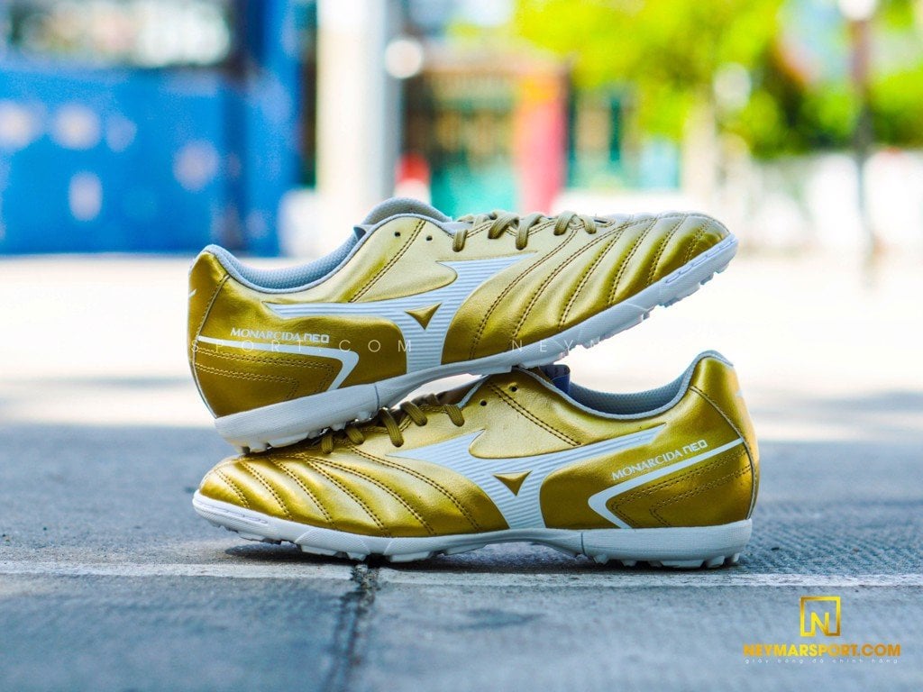 Giày đá bóng Mizuno Monarcida NEO II SELECT AS TF Gold/ White