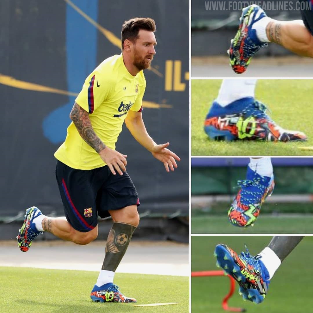 Messi ra sân tập cùng mẫu giày mới Nemeziz 19.1 của mình