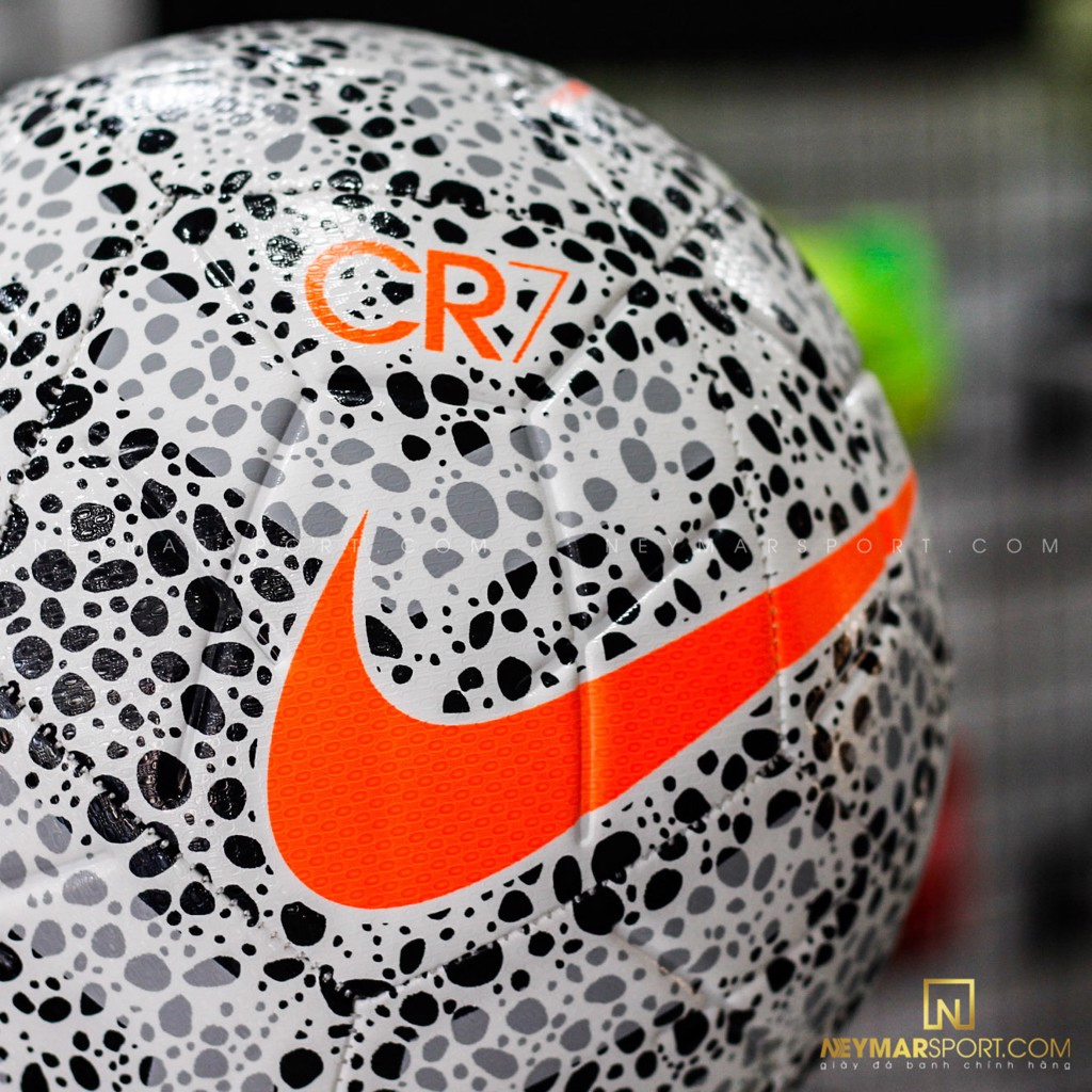 Bóng đá Nike Football Strike CR7 Safari - White/Black/Total Orange
