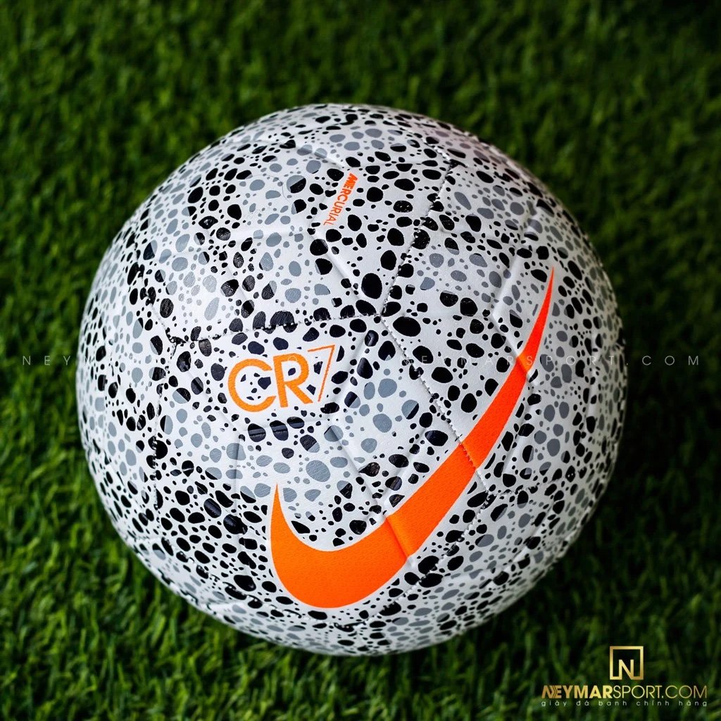 Bóng đá Nike Football Strike CR7 Safari - White/Black/Total Orange