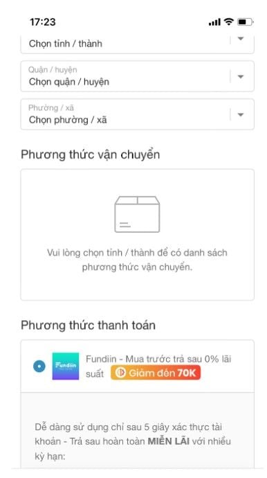 Các bước thanh toán trả góp qua Fundiin - 1