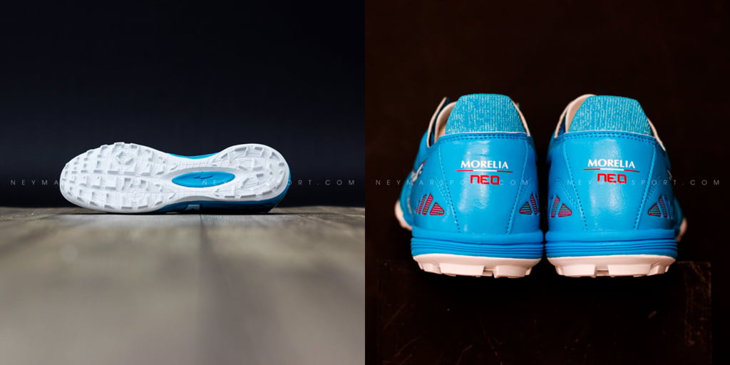 Giày đá banh sân cỏ nhân tạo Mizuno Morelia Neo III Pro Next Generation TF - Turquoise/White/Red