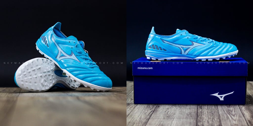 Giày đá banh sân cỏ nhân tạo Mizuno Morelia Neo III Pro Next Generation TF - Turquoise/White/Red