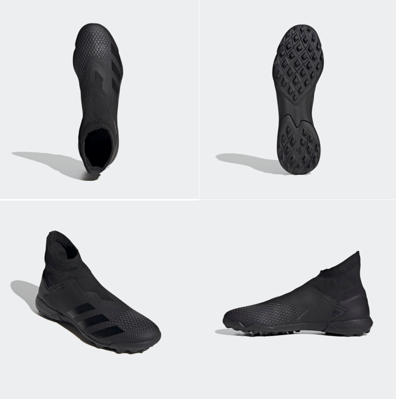 Adidas Predator 20.3 Laceless TF Dark Motion - Core Black/Solid Grey