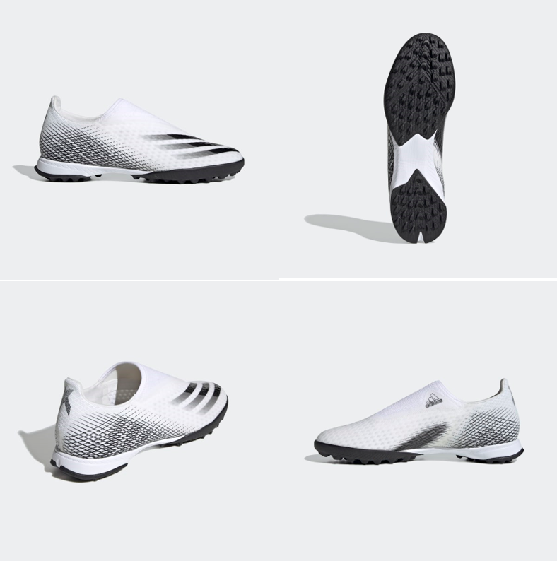 Adidas X Ghosted .3 Laceless TF Inflight - Footwear White/Core Black/Silver Metallic