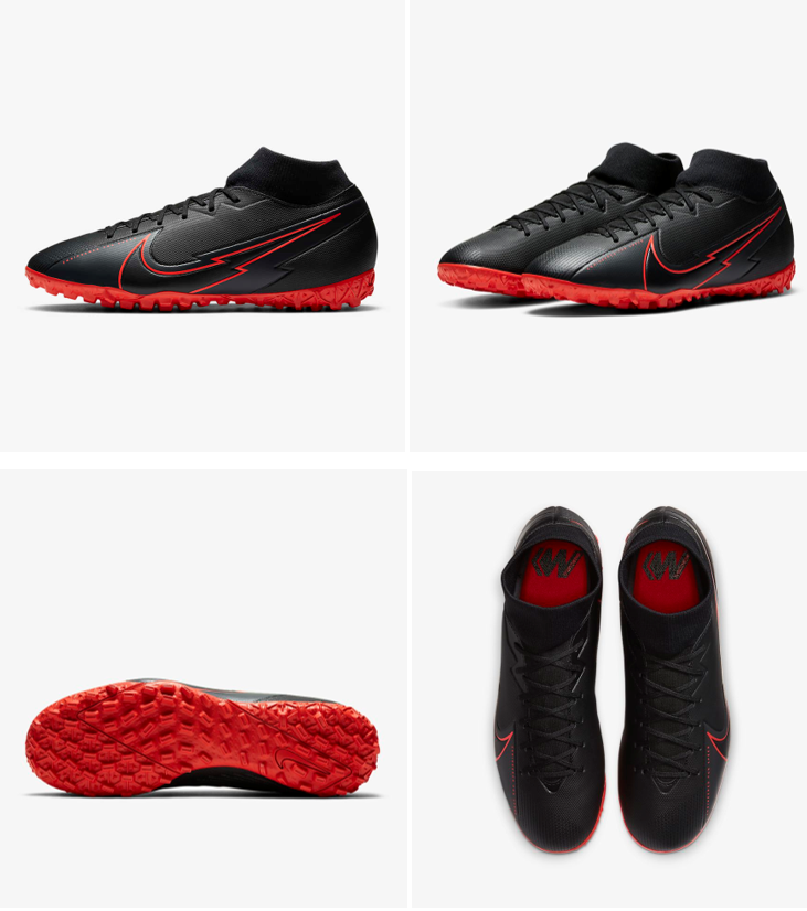Giày đá banh Nike Mercurial Superfly 7 Academy TF Black X Chile Red 