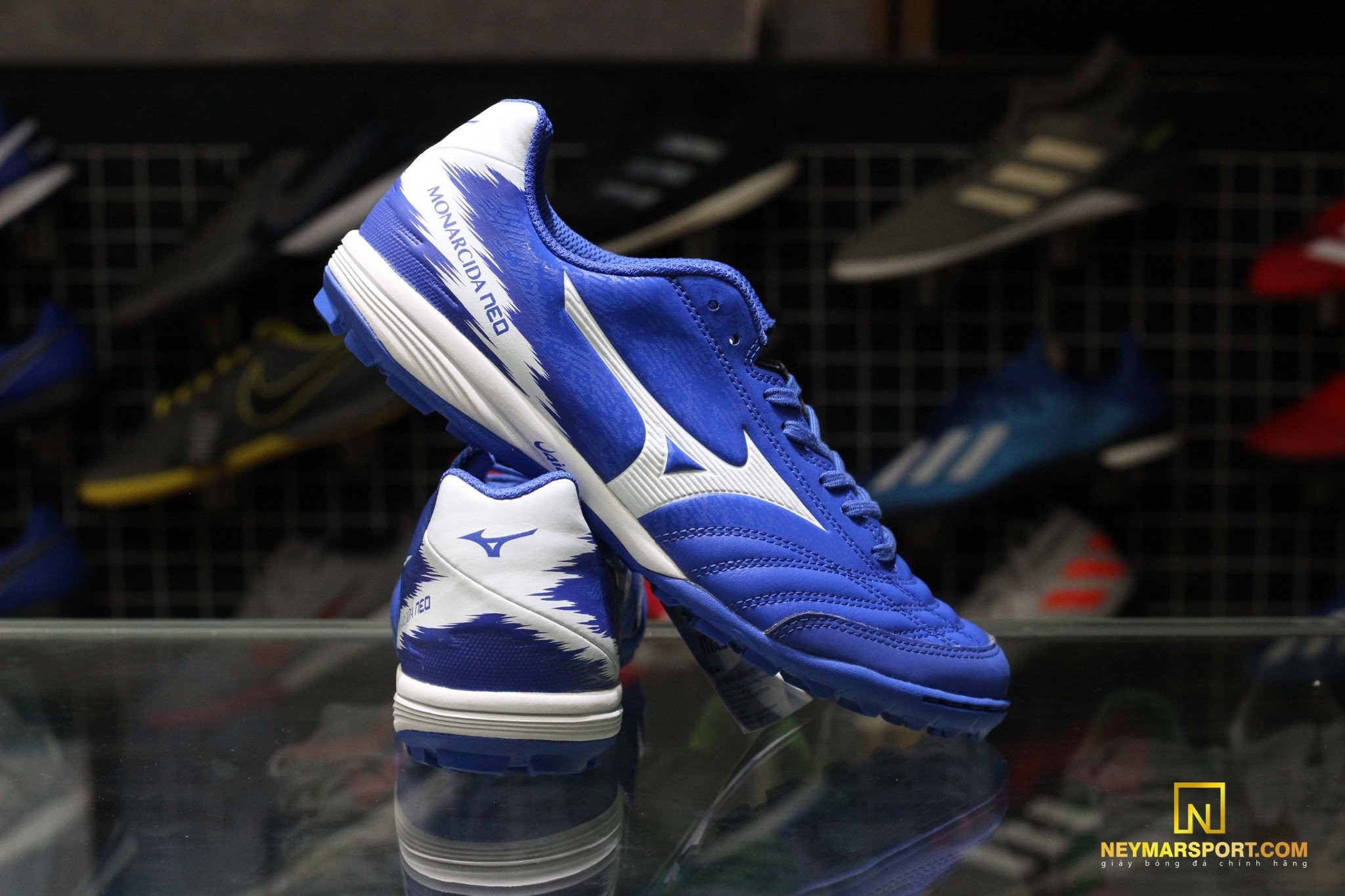 Giày đá banh Mizuno Monarcida Sala Pro TF Blue/White