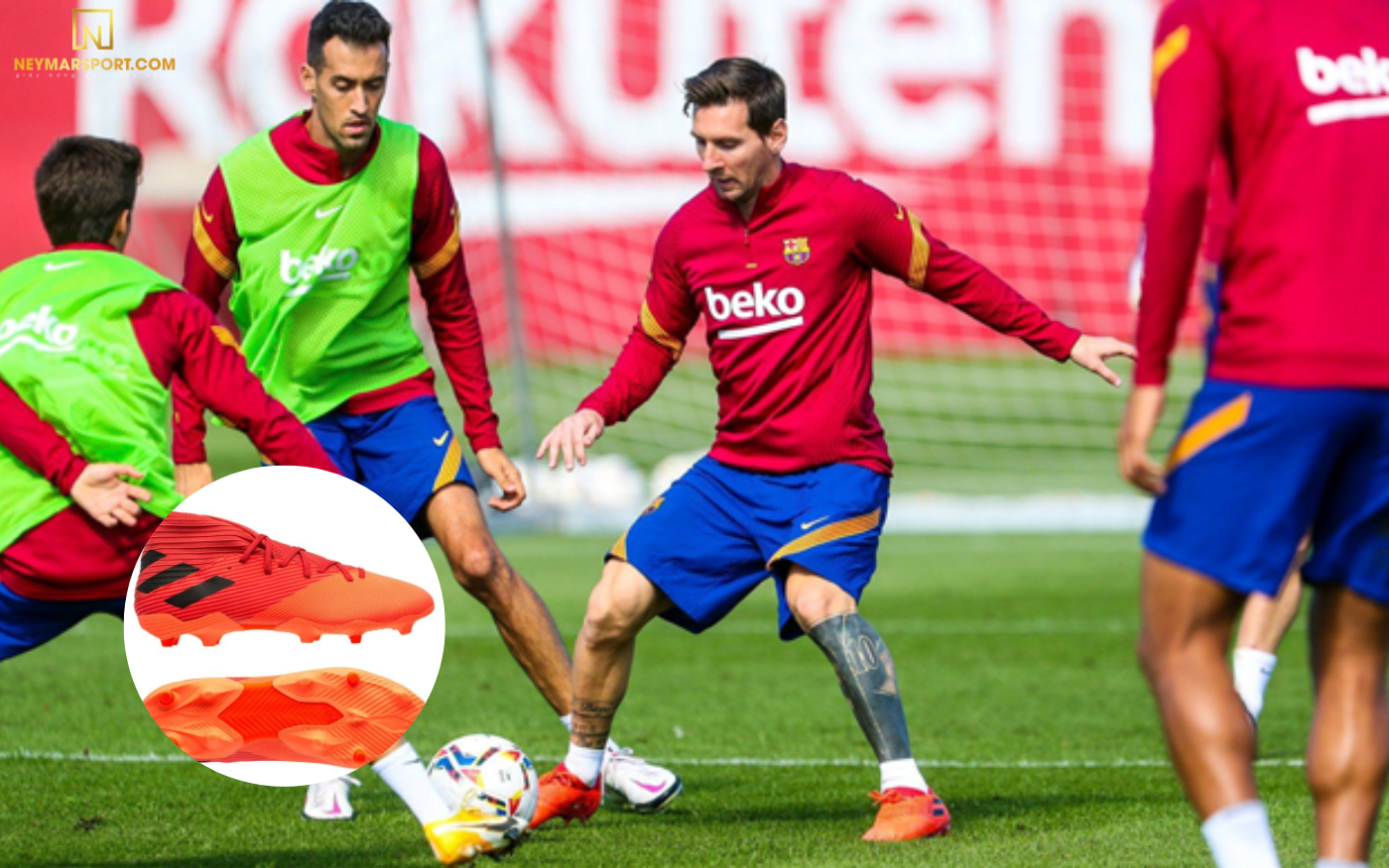Lionel Messi mang giày đá banh adidas Nemeziz Inflight Pack 19.1