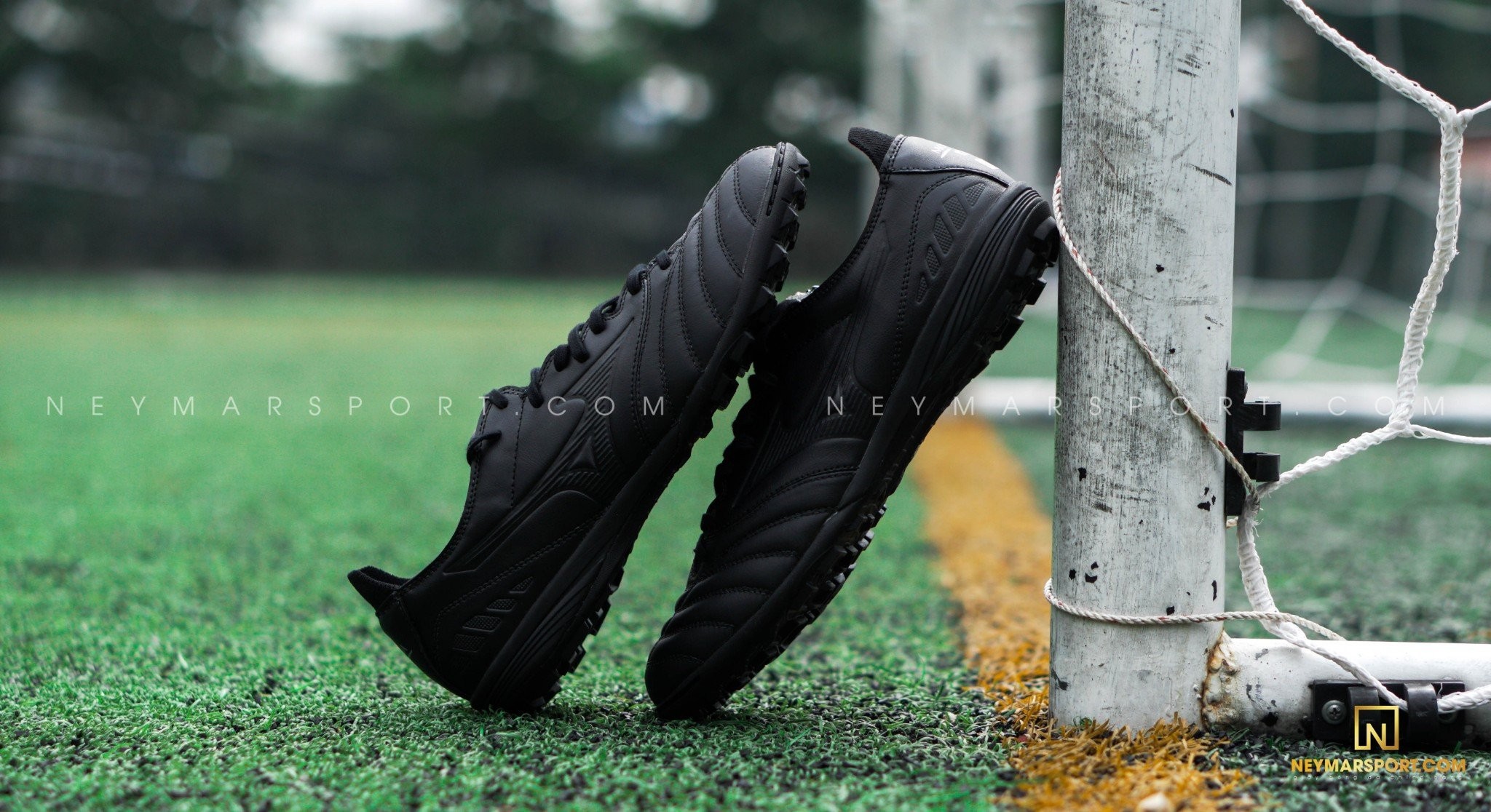 Giày đá bóng Mizuno Morelia Neo III Pro AS TF Reborn Revolution - Black/Black