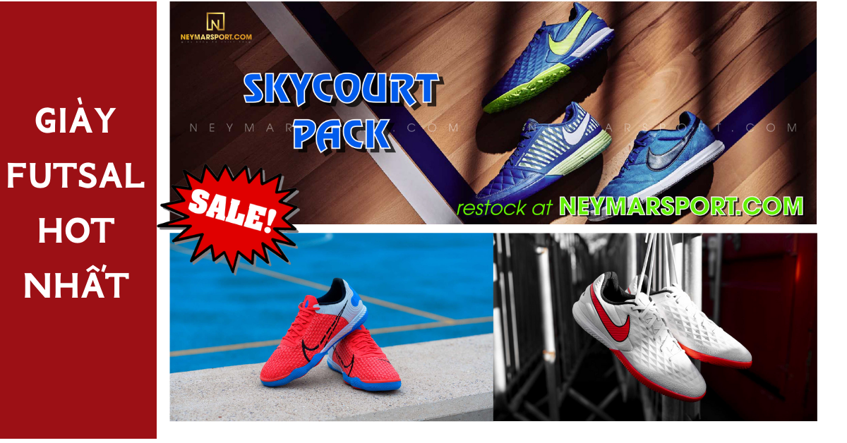 Tổng hợp những mẫu giày Futsal hot nhất đang sale off tại Neymarsport