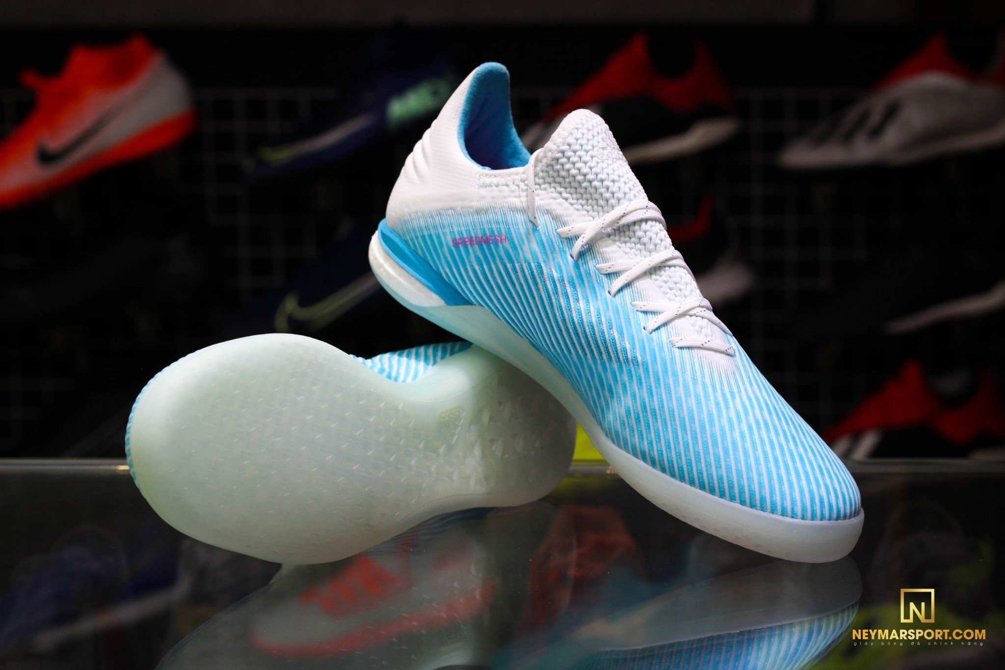 Giày đá banh chính hãng. ADIDAS X 19.1 HARD WIRED - BRIGHT CYAN/CORE BLACK/SHOCK PINK