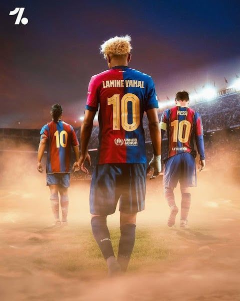 lamine yamal nhận áo đấu số 10 từ fc barcelona