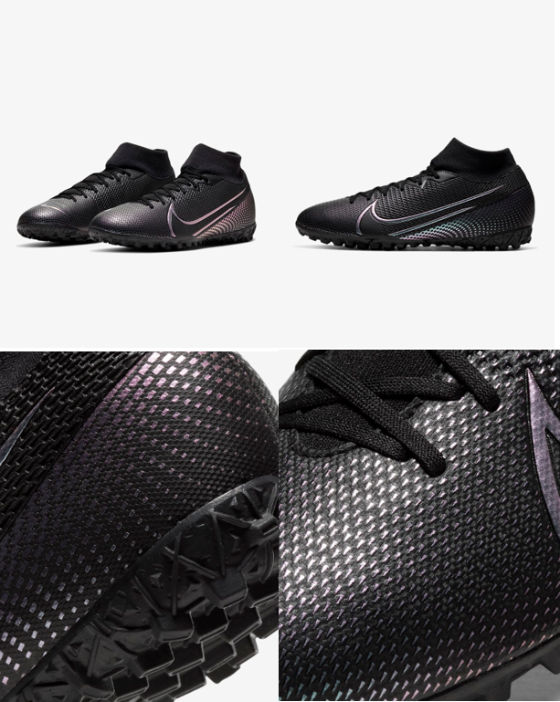 GIÀY ĐÁ BANH NIKE MERCURIAL SUPERFLY 7 ACADEMY TF KINETIC BLACK – BLACK