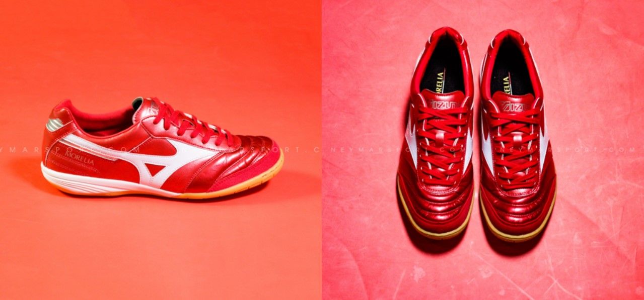 giày đá bóng FUTSAL Mizuno Morelia Sala Elite in Passion Red
