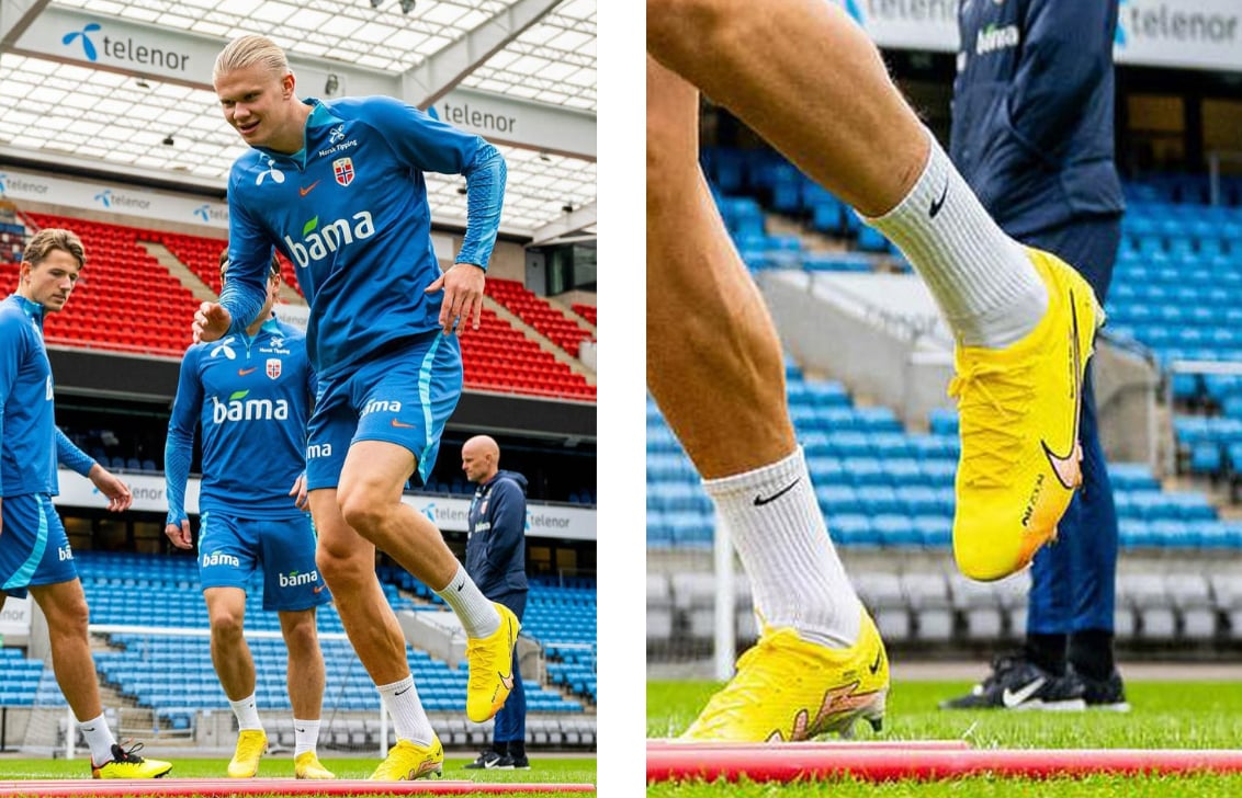 Erling Haaland (Norway) mang giày đá banh Nike Mercurial Vapor XV